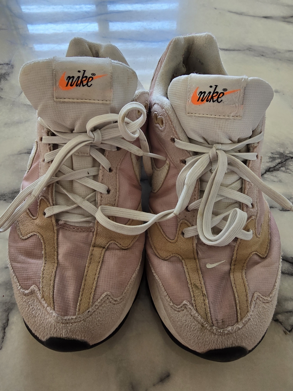 Nike Air Max Dawn Pink & Tan Retro Running Sneakers